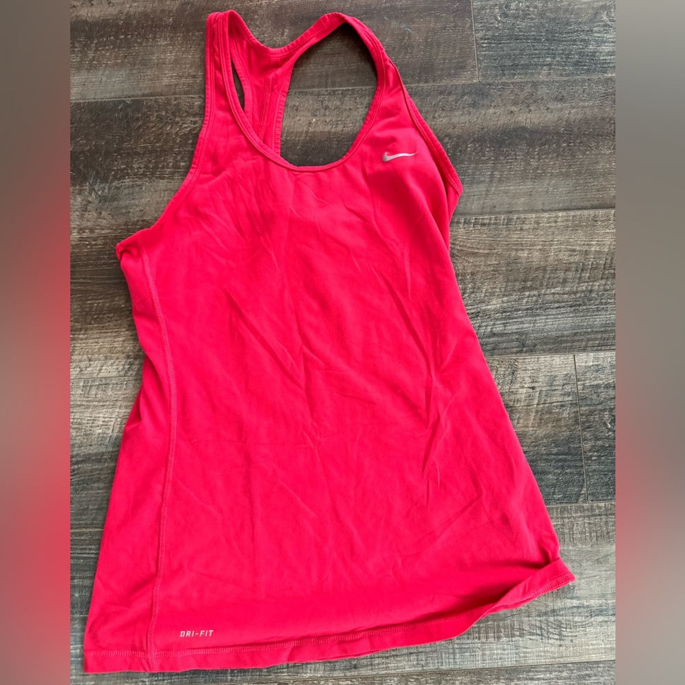 Nike Women's Red Dri-FIT Tank Top